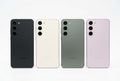 AI-generated Samsung Galaxy S23 Plus model illustration in Phantom Black, Cream, Green and Lavender; not an actual-unit photograph.