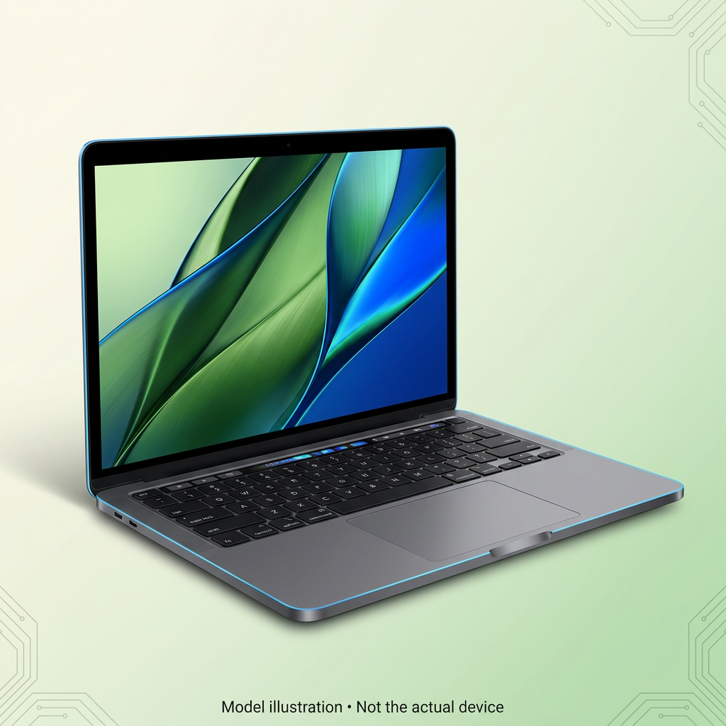 Space Gray MacBook Pro model illustration